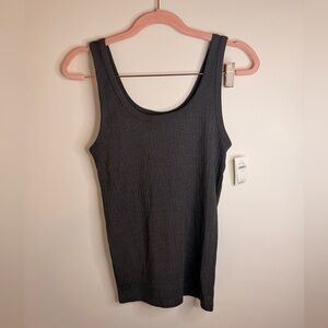 Aerie Charcoal Ribbed Tank Top